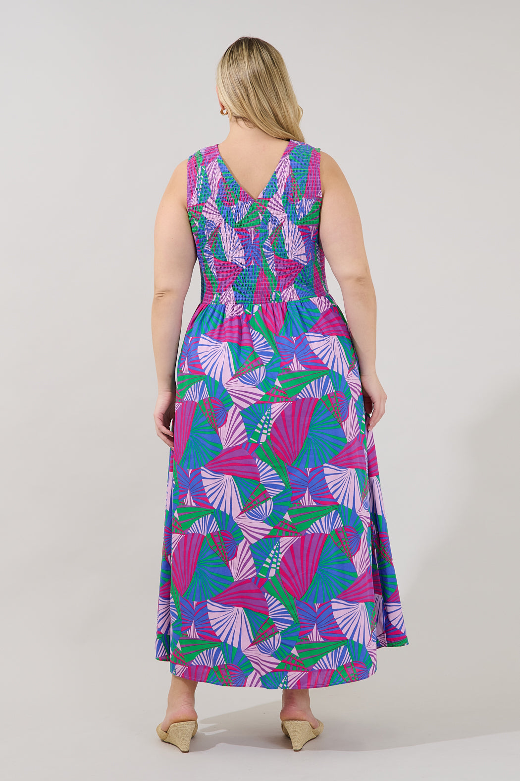 smocked midi dress sleeveless Storybook Smocked Midi Dress | Trendy Women's Clothing