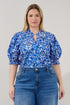 Reign Split Neck Top Lulu Floral Curve