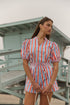 Daly Split Neck Top Stripe