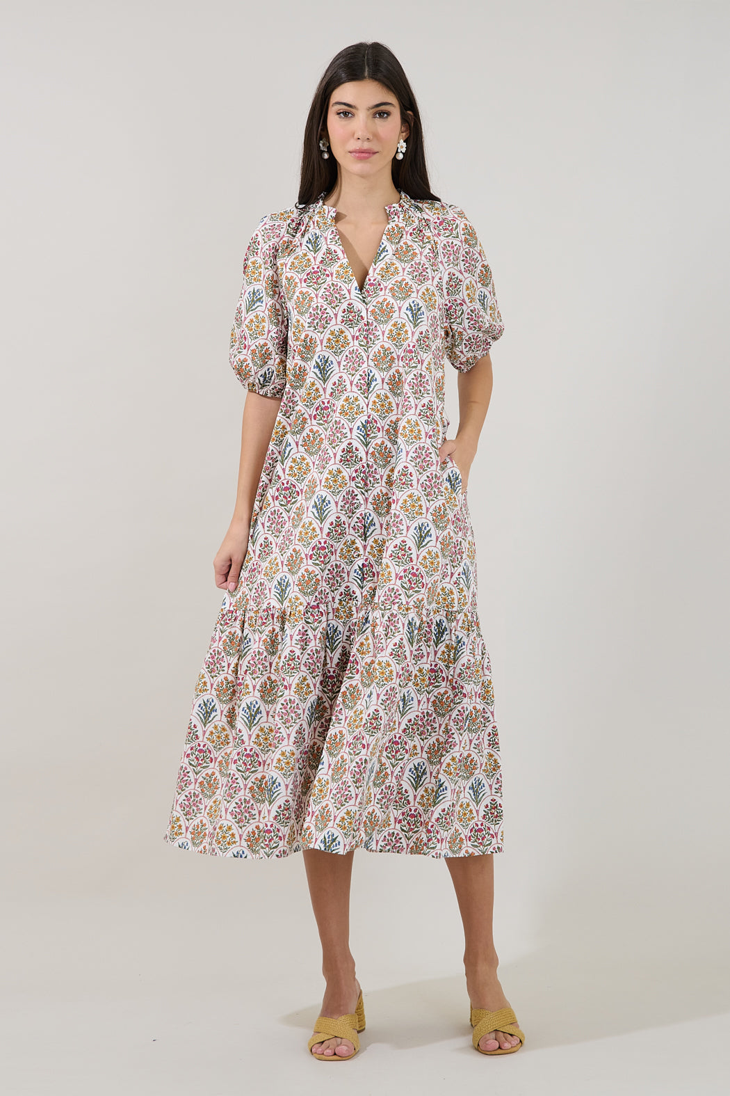 katheryn floral midi dress Katherine Midi Dress Kay Unger