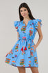 Sutton Drawstring Mini Dress Flower Mart