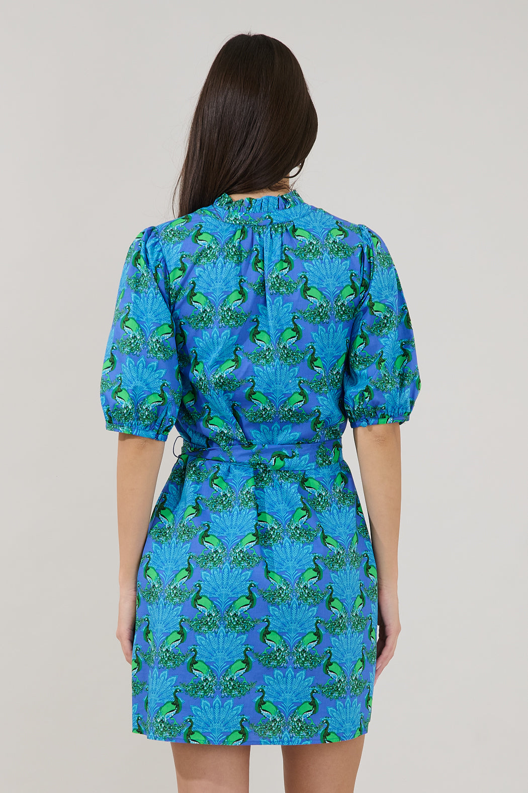 peacock mini dress Genia Shift Mini Dress Peacock BLUE-GRN / XS by Sugarlips