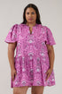 Rock A By Trapeze Mini Dress Floral Curve