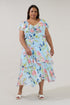 Sinclair Ruffle Tiered Midi Dress Missa Floral Curve