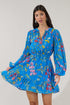Paxton Balloon Sleeve Mini Dress Fiona Floral
