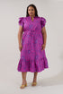 Dillan Midi Ruffle Dress Floral Curve
