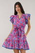 Eriny Ruffle Mini Dress Floral