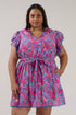 Eriny Ruffle Mini Dress Floral Curve