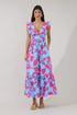 Mawar Ruffle Maxi Dress Floral