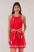 Seahorse Embroidered Mini Dress