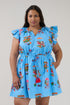 Sutton Drawstring Mini Dress Flower Mart Curve
