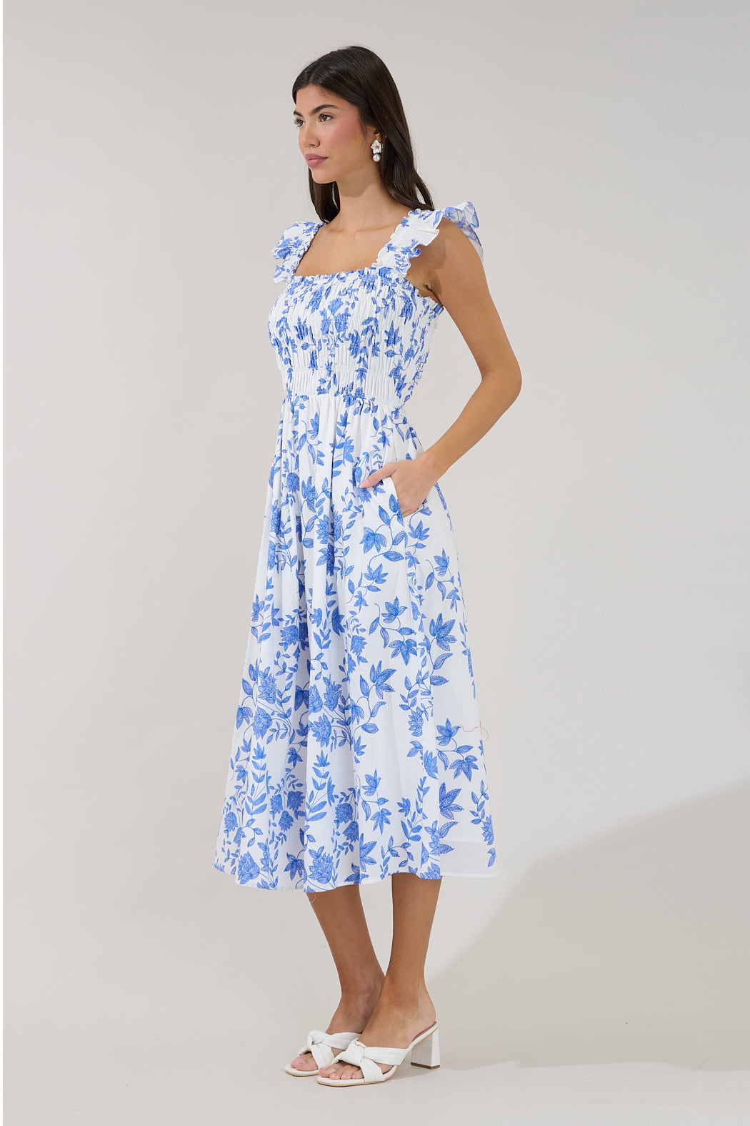 heidi midi dress Brown Gingham A-Line Heidi Midi Dress