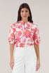 Blossom Smocked Mock Neck Top Arely Floral