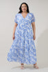 Monaco Long Tiered Maxi Dress Floral Curve