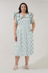 Santana Tie Back Midi Dress Floral Curve