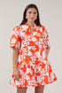 Dixie Split Neck Shift Dress Lilo Tropics