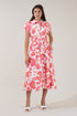 Grenola Button Up Midi Dress Arely Floral