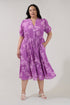Beth Button Down Midi Dress Orchid Curve