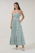 Sima Pleated Maxi Dress Floral