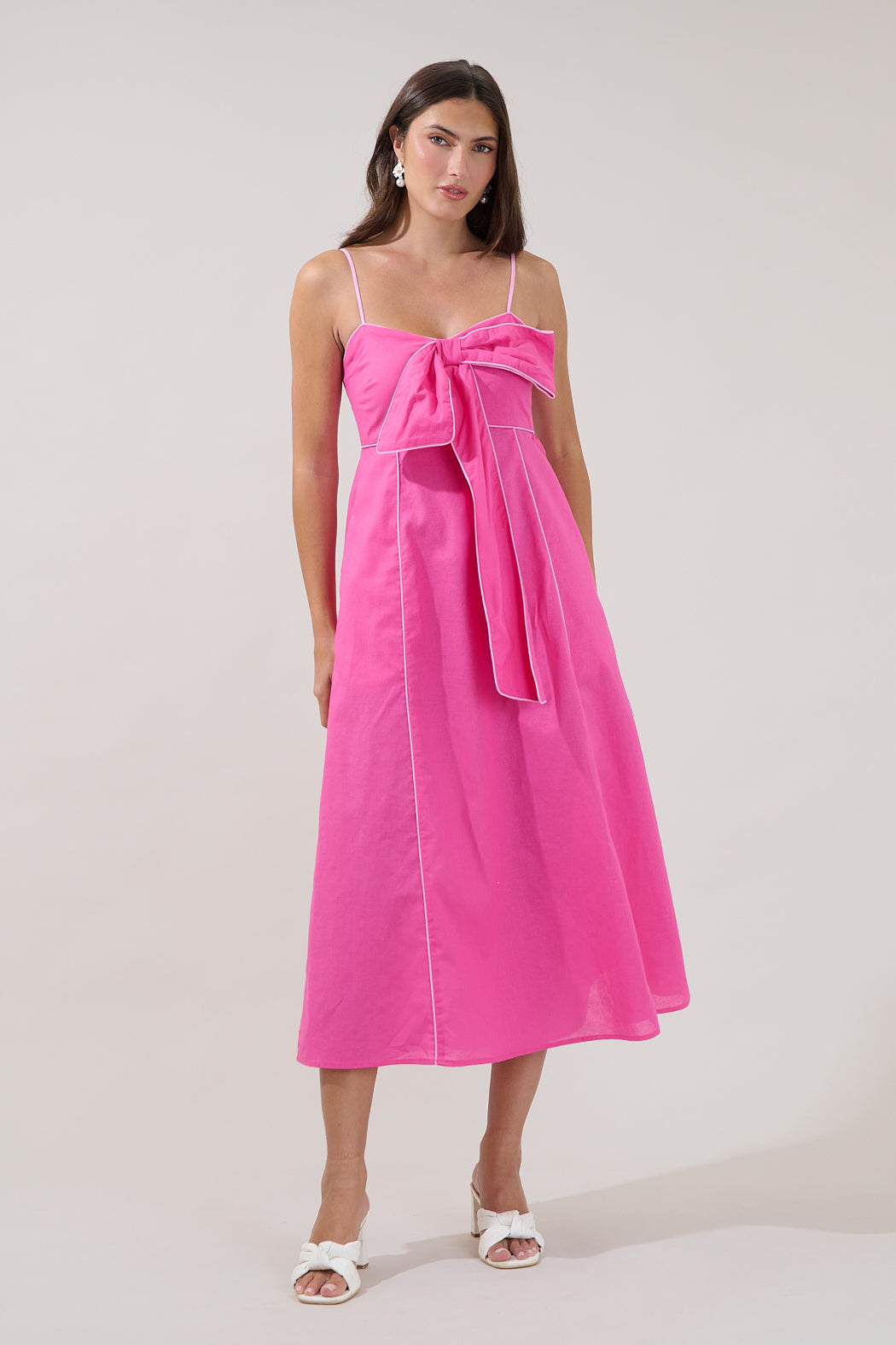 empire midi dress Midi Dress Work Empire Waist Dress Linen Empire Waist Midi Dress