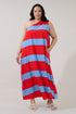Melina One Shoulder Maxi Dress Stripe Curve