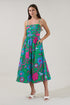 Lucero Pleated Midi Dress Cabina Floral