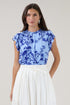 Veda Cap Sleeve Top Floral