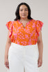 Ema Ruffle Top Floral Curve