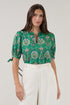 Leticia Puff Sleeve Top Paisley
