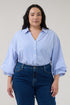 Chalet Button Down Top Stripe Curve