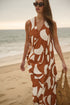 Rubi Halter Neck Maxi Dress Abstract