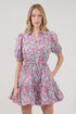 Stacie Button Down Mini Dress Floral
