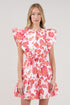 Rosy Ruffle Mini Dress Arely Floral