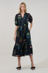 Beth Button Down Midi Dress Denory Floral