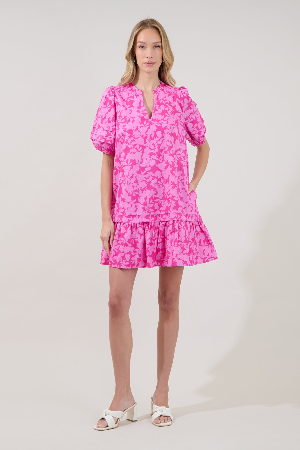 petunia short dress Stine Goya Floral Appliqu Mixed Media Fit & Flare Cocktail Dress in Pink Petunia at Nordstrom, Size X-Large
