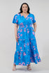 Palmer Poplin Tiered Maxi Dress Cosmic Poppy Curve
