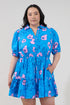 Stacie Button Down Mini Dress Cosmic Poppy Curve