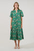 Zaren Button Down Midi Dress Paisley