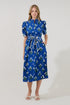 Gianny Button Down Midi Dress Floral