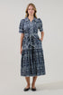 Yulissa Tiered Midi Dress Floral