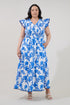 Merlin Tiered Midi Dress Glantis Floral Curve