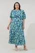 Iriela Smocked Maxi Dress Floral Curve
