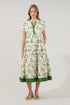 Mirna Ruffle Midi Dress Lune Town