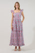 Serenia Ruffle Maxi Dress Floral