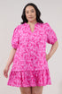 Reani Shift Mini Dress Petunia Curve