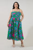 Lucero Pleated Midi Dress Cabina Floral Curve
