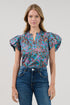 Keni Split Neck Top Berlin Floral