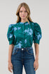 Klina Drape Sleeve Top Denise Floral