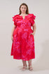 Santana Tie Back Midi Dress Primrose Curve