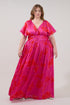 Eloray Pleated Maxi Dress Gleny Floral Curve